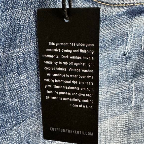 KUT FROM THE KLOTH SOPHIE HIGH RISE BERMUDA SHORTS MEDIUM WASH NWT WOMEN'S 0 - Picture 8 of 15